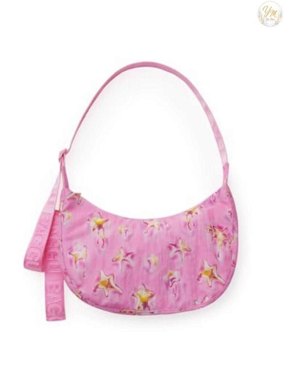 Recycled Nylon Medium Crescent Bag Crossbody Hobo with Adjustable Strap
